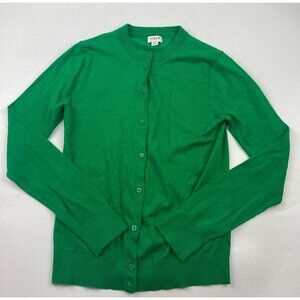 J. Crew Women's S Green Button Down Cardigan